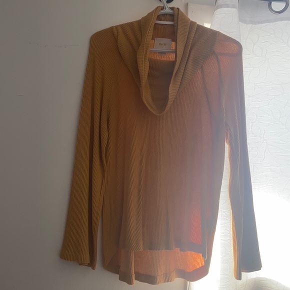 Yellow turtleneck Anthropologie sweater - Picture 1 of 3